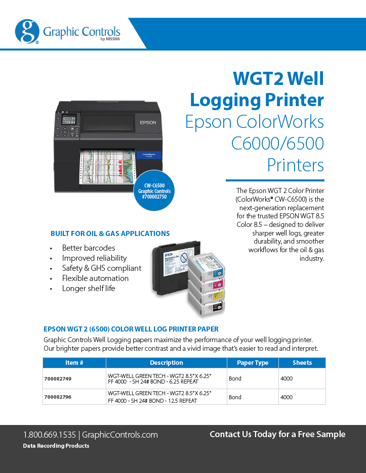 <p>WGT2 Well Logging Printer</p>